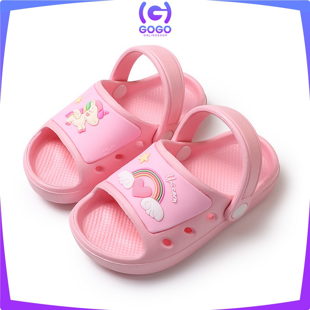 GOGO-S10 Sandal Selop Karakter Sendal Slop Karet Anak Sandal Slop Eva Model Tali Belakang Anak Impor