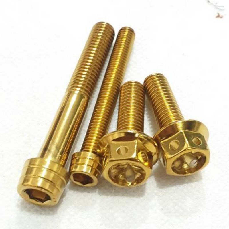 BAUT PROBOLT KALIPER MONOBLOK KERUCUT 4 PCS ORIGINAL BAUT KERUCUT KALIPER 4 PISTON