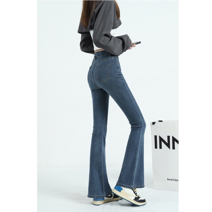 Skinny Cutbray Celana Jeans Wanita Melar Highwaist Jeans Wanita 【THE GOOD SISTERS】