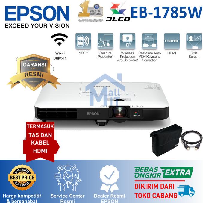 Mini Slim Proyektor Epson Eb-1785W Eb 1785 W Eb1785 Eb1785 W Portable