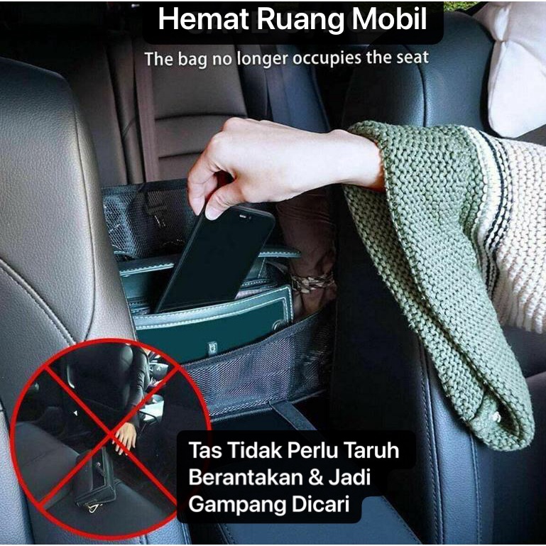 Tas Universal Car Storage Organizer Set Net Kantong Tas Jaring Penyimpan Mobil Tampas Tas Serbaguna Ada Karet Taruh Botol Anti Jatuh AM-06 AM-5 1