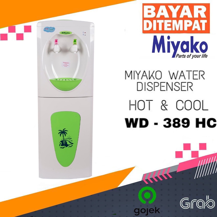 MIYAKO DISPENSER WD389 HC / WD 389 HC / WD-389 HC (COLD AND HOT)/DISPENSER GALON BAWAH/DISPENSER MIYAKO PANAS DINGIN