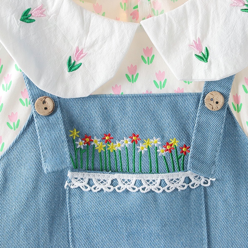 0-3Thn, DR16-Dress Anak Bayi Perempuan Greenery Tulip