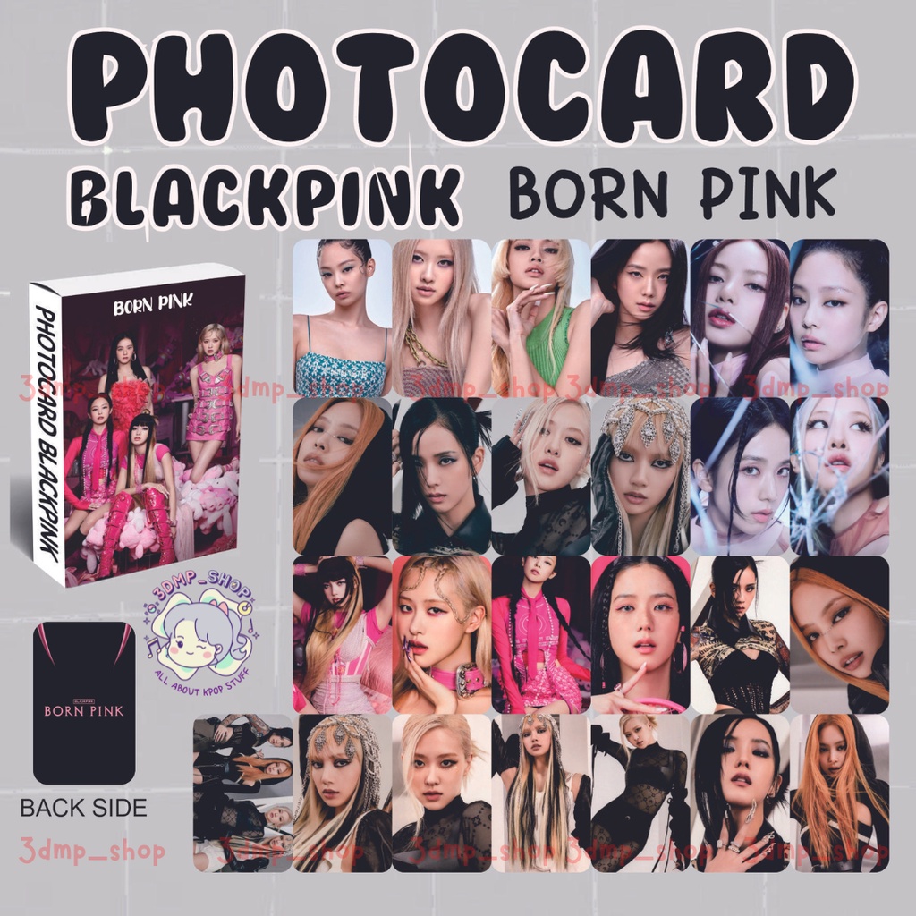 [2 sisi - 25 pc] photocard blackpink born black pink venom  photo lomo card lomocard 2sisi bolak balik