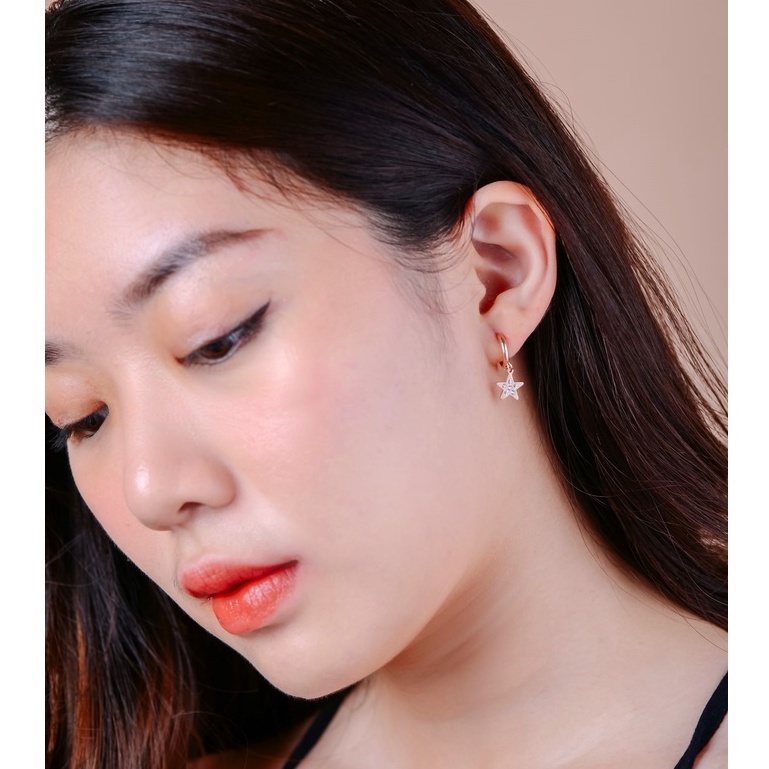 Panlandwoo - Anting Hoop Stainless Wanita Miracle Star