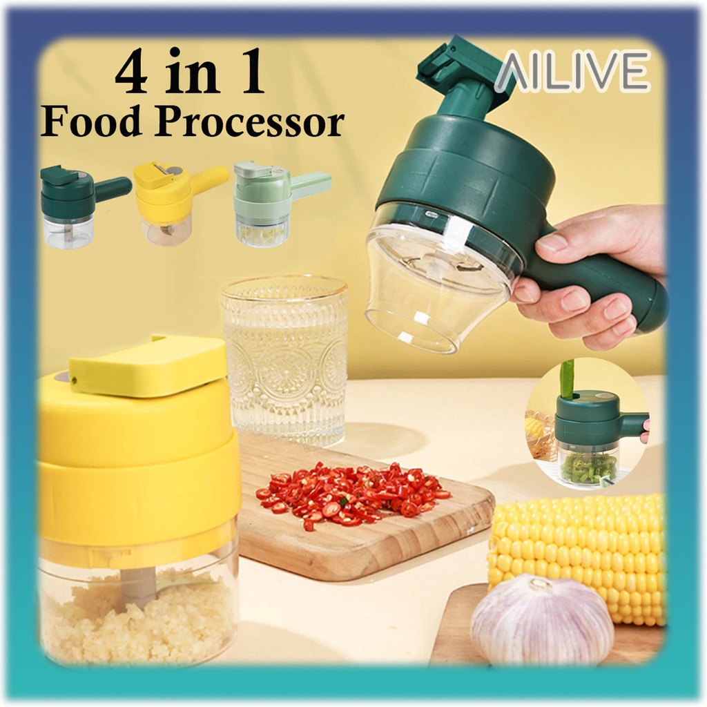 Jual Mini Food Chopper Elektrik 4IN1 USB Charging / Alat Pemotong