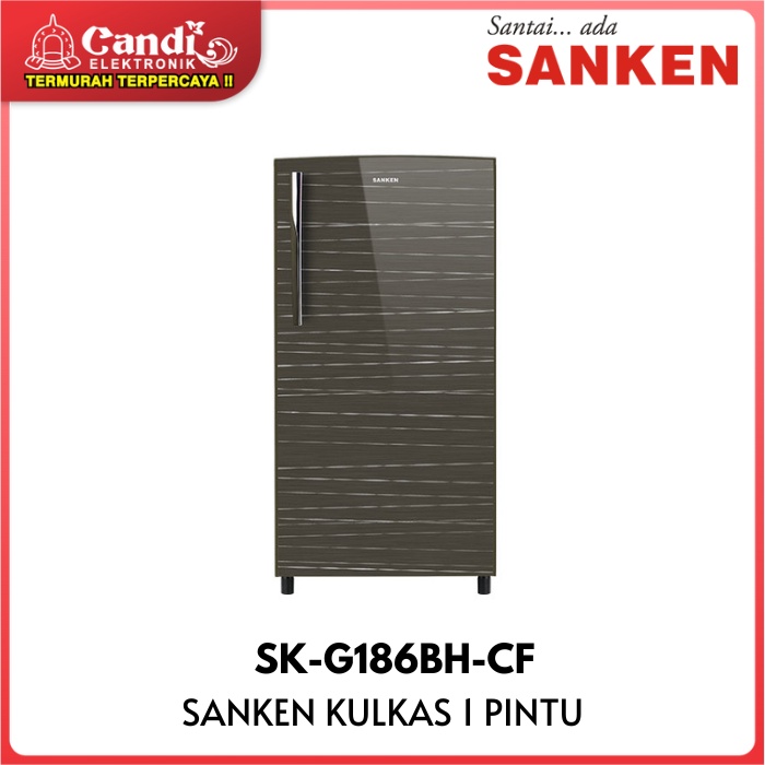SANKEN Kulkas 1 Pintu Kapasitas 180 Liter SK-G186BH-CF