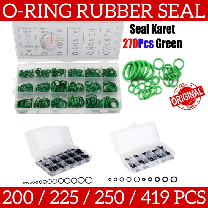 Karet Rubber O Ring Seal Tightening Anti Bocor Sil Pipa Pneumatic DLL Banyak Ukuran Universal Plus Box Penyimpanan