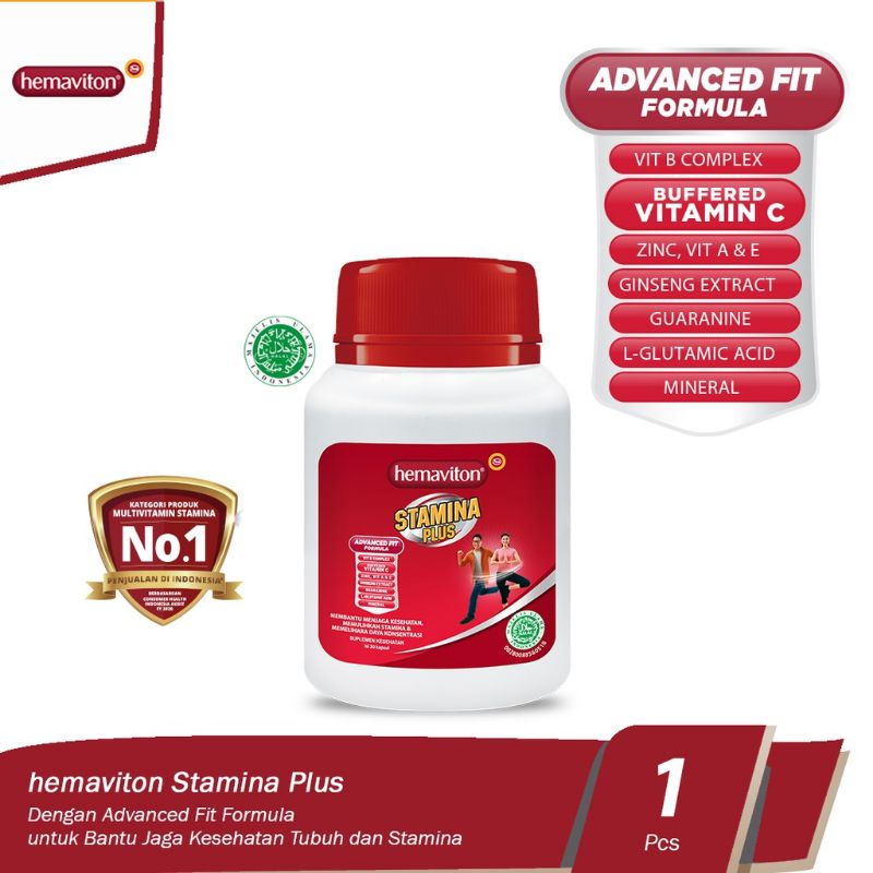 Hemaviton Stamina Plus 1 Botol @ 30 Kapsul Multivitamin