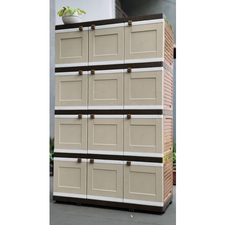 CLUB MEGA 4 susun - Lemari plastik 12 pintu