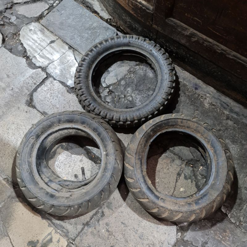 Ban Bekas Rusak Bmx Mini Lipat Balap MTB Thrill Scoopy Aki Bensin Road