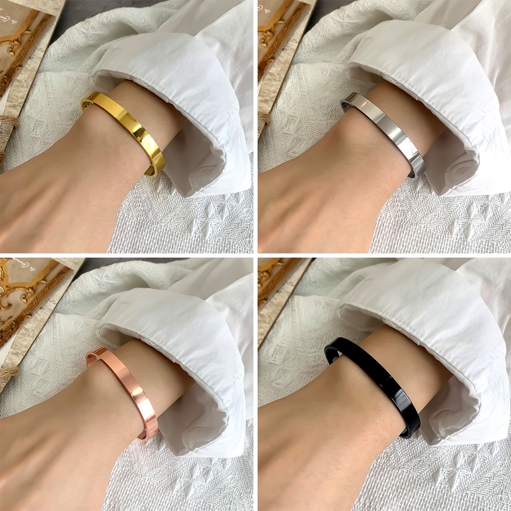 Gelang Kesehatan Magnetik Model Terbuka Warna Emas Perak Hitam Untuk Pria Dan Wanita