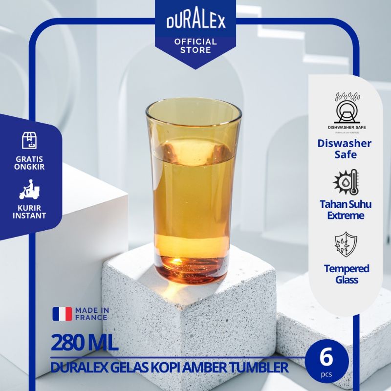 GELAS DURALEX AMBER TUMBLER 28cl per 6 pcs