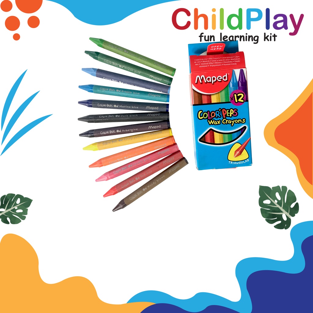 

Crayon Krayon maped 12 warna colour trianguler segitiga cocok untuk pemula Childplay