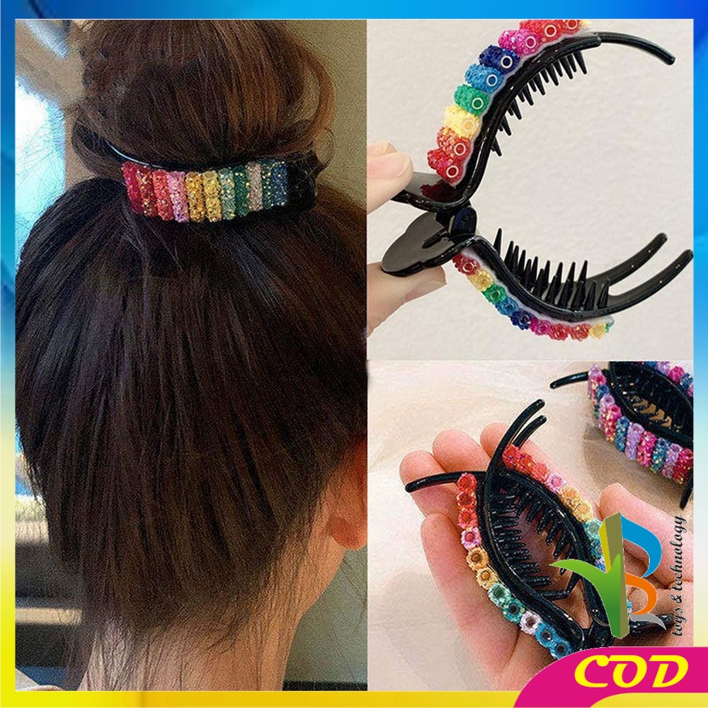 RB-C320 Jepitan Rambut Korea Manik Manik / Hair Claw Klip Rambut / Jepit Rambut Fashion Wanita / Aksesoris Rambut Wanita