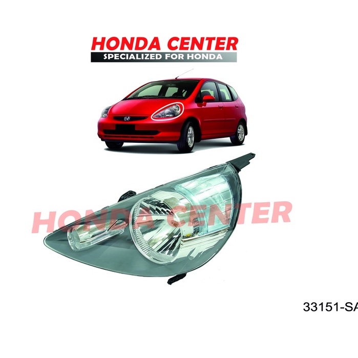 head lamp lampu depan honda jazz gd3 2004 2005 2006 2007 2008 black smoke