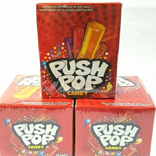 

TERBARU Permen Push Pop Box 20s / Push Pop Candy 20s / Permen Bentuk Lipstick /PERMEN LUNAK/PERMEN VIRAL/PERMEN MILO/PERMEN YUPI/PERMEN JADUL/PERMEN KARET