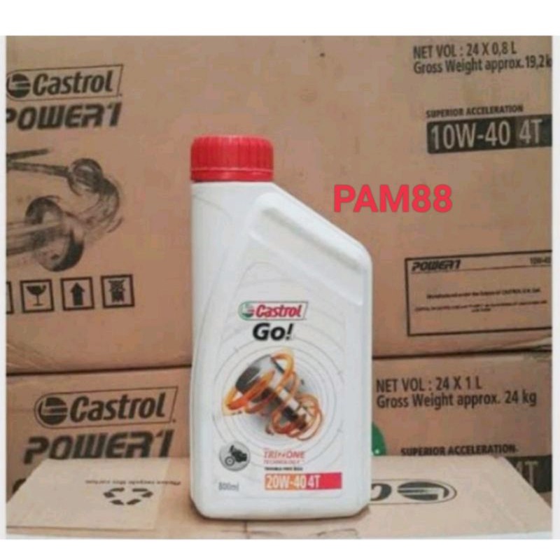 Oli castrol GO !  20 W - 40 T..800 ml.. 1 dus isi 24 btl.