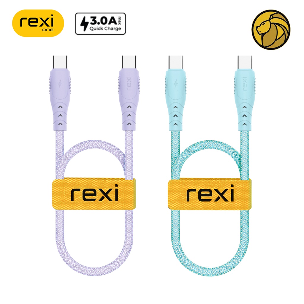 Rexi 45W Kabel Data Type C ke Type C / USB-C to USB-C Quickcharge 3.0 Color Pop Ki01-CC