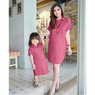 Baju Couple Longhem Ibu Anak Pesta Terbaru 2022 Model Kekinian Trendy Dress Kondangan Natal Modis El