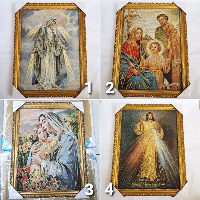 Pigura lukisan Keluarga Kudus / Yesus Maria besar