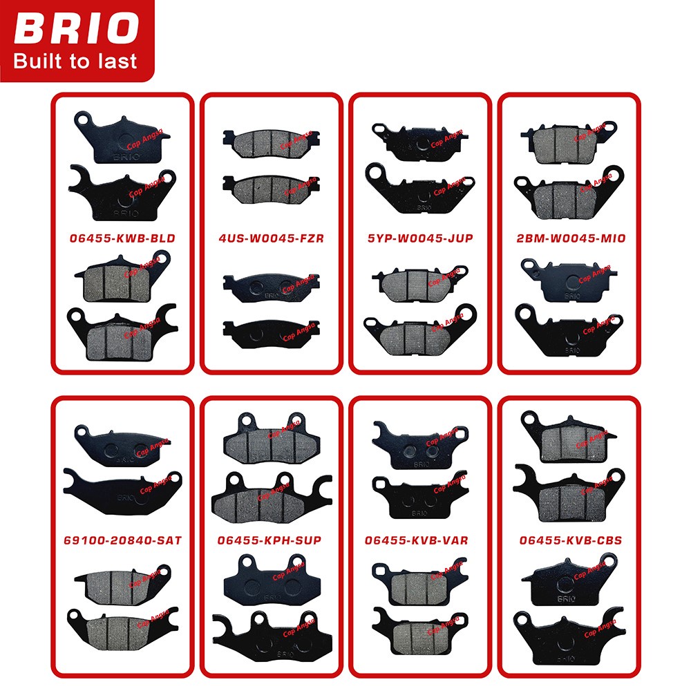 BRIO FRONT BRAKE PAD KAMPAS REM DEPAN DISC DISPED REM VARIO 150 125 LED 1Dus 20pcs DISPAD 06455 KVB