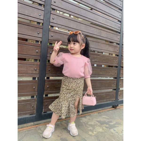 QUEEN TOP MANGO KNIT mix Tutu | Atasan Anak Perempuan Lucu | Atasan Anak Perempuan Kekinian