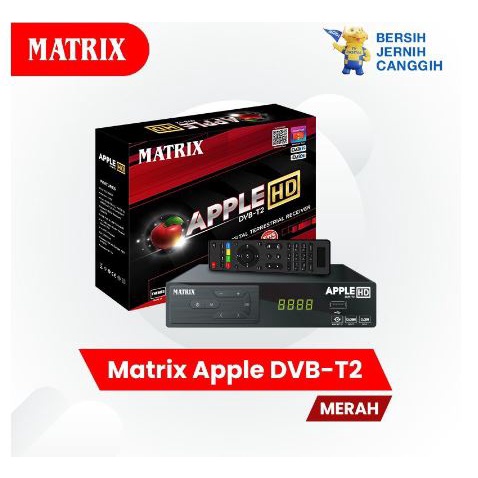 Set Top Box Tv Digital Matrix Apple Merah