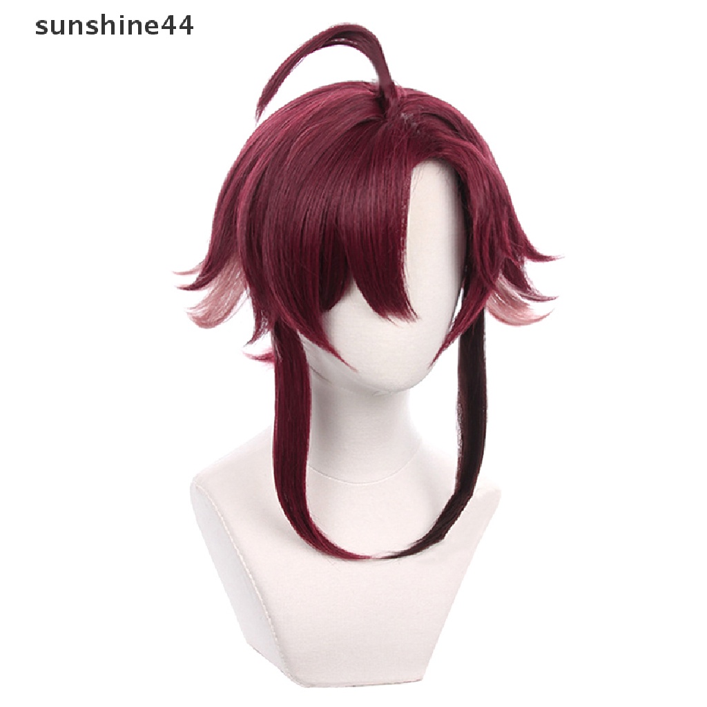 Sunshine Genshin Impact Shikanoin Heizou Wig / Rambut Palsu Pendek Gaya Harajuku Untuk Cosplay