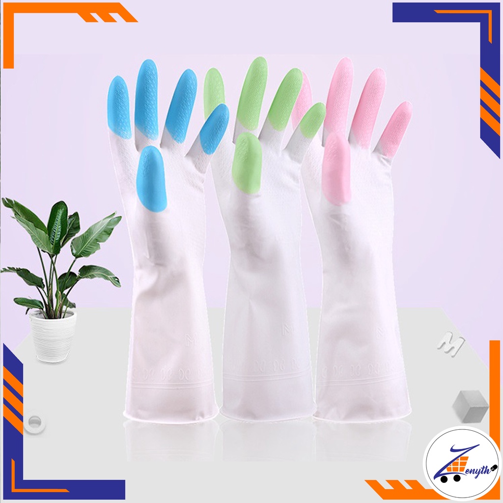 Sepasang Sarung Tangan Latex Cuci Piring Anti Air / Rubber Glove