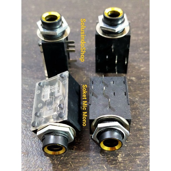 Soket Socket Mic Mono Mixer Besar soket akai mono / Socket Akai Mono Segi Transparan