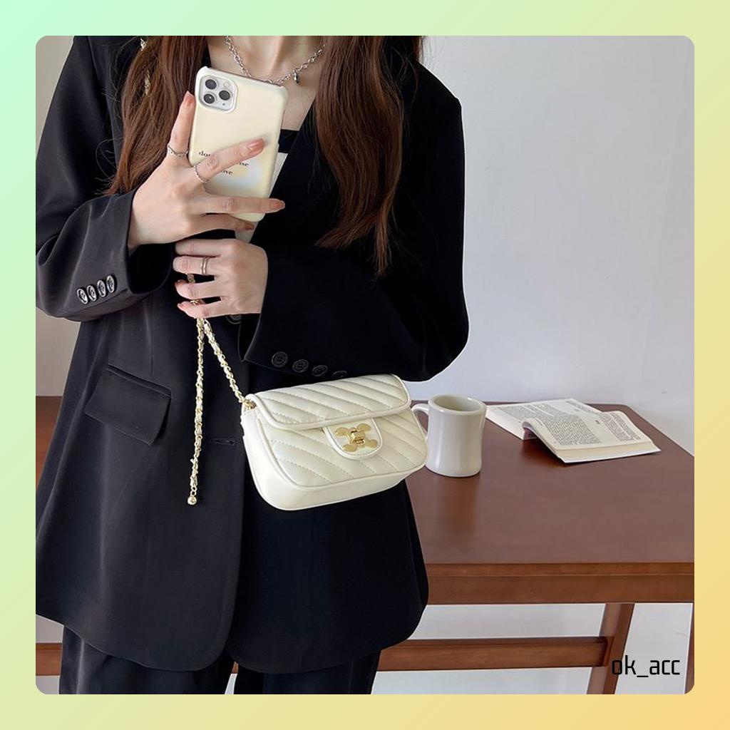 BARU Tas Selempang Kulit Wanita Luxury Mini Bag FT46 18 x 11 x 5.5 cm