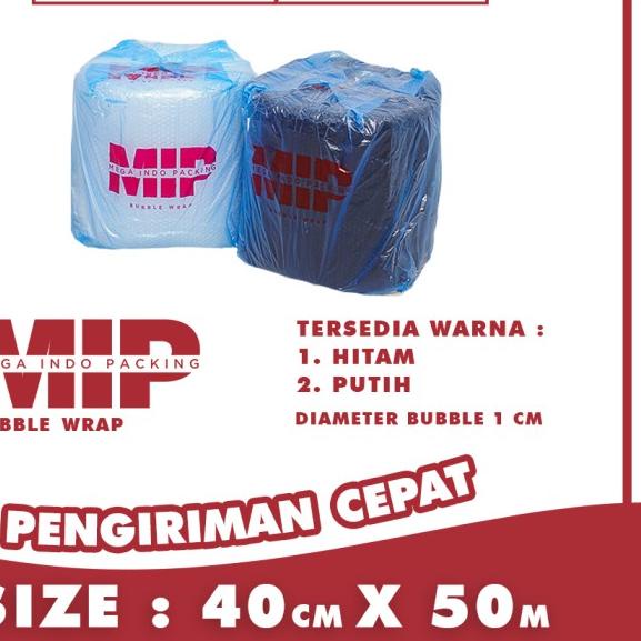 

BUBBLE WRAP ROLL 40 CM X 50 METER HITAM PUTIH MEGA INDO PACKING MIP - Mega 40cm Putih