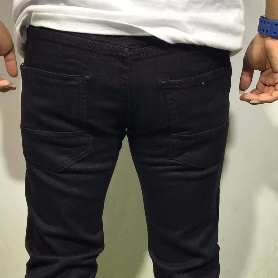☼ WTC FASHION - CELANA PRIA JEANS HITAM TERBARU ソ