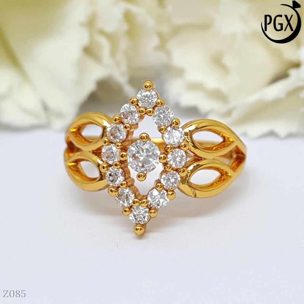 PGX Cincin Xuping Wanita Lapis Emas Aksesoris Perhiasan Fashion Premium - Z085