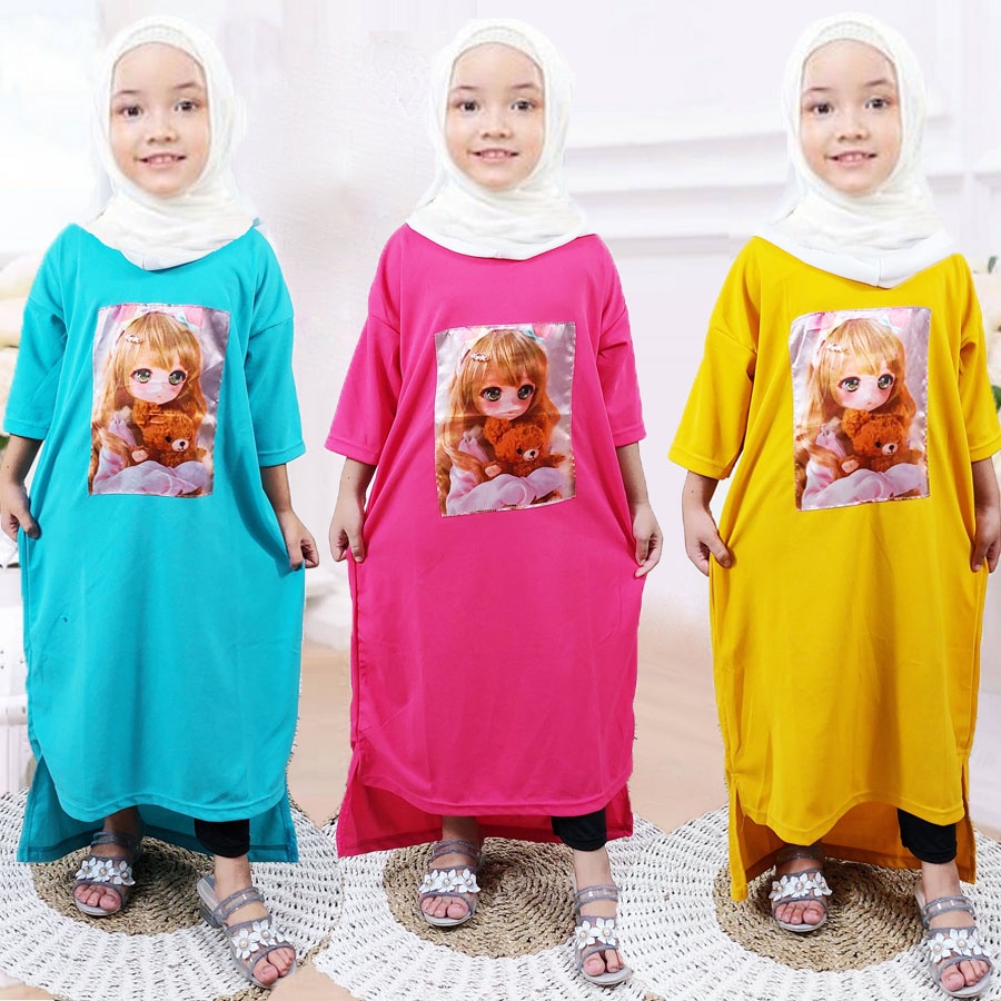 DRESS ANAK ANIME GIRL LUCU CANTIK DOLL MANIS LONG TUNIK OVERSIZE 2-13tahun CARLINA