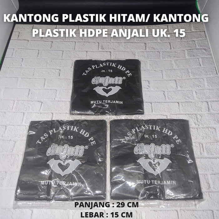 Kantong Kresek Hitam Anjali Ukuran 15