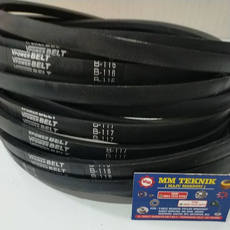 Vanbelt B116 B117 B118 Tali Ban Kipas Bando Mbi Mitsuboshi VPower Van Fan Belt B 116 117 118 V- V Pan Panbelt Fanbelt B-116 B-117 B-118