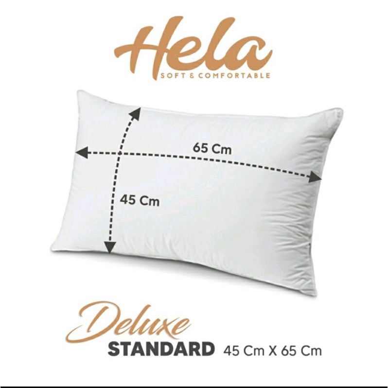 Bantal Hela Deluxe Standard Hollow Conjugated Silicon &amp; Cooling Fiber ( Uk. 45cm x 65cm)