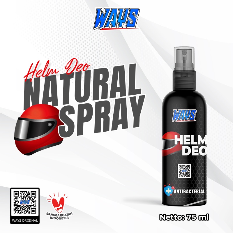 WAYS Helm Deo Natural Spray Disinfektan Pengharum Parfum Helm Motor - 75ml