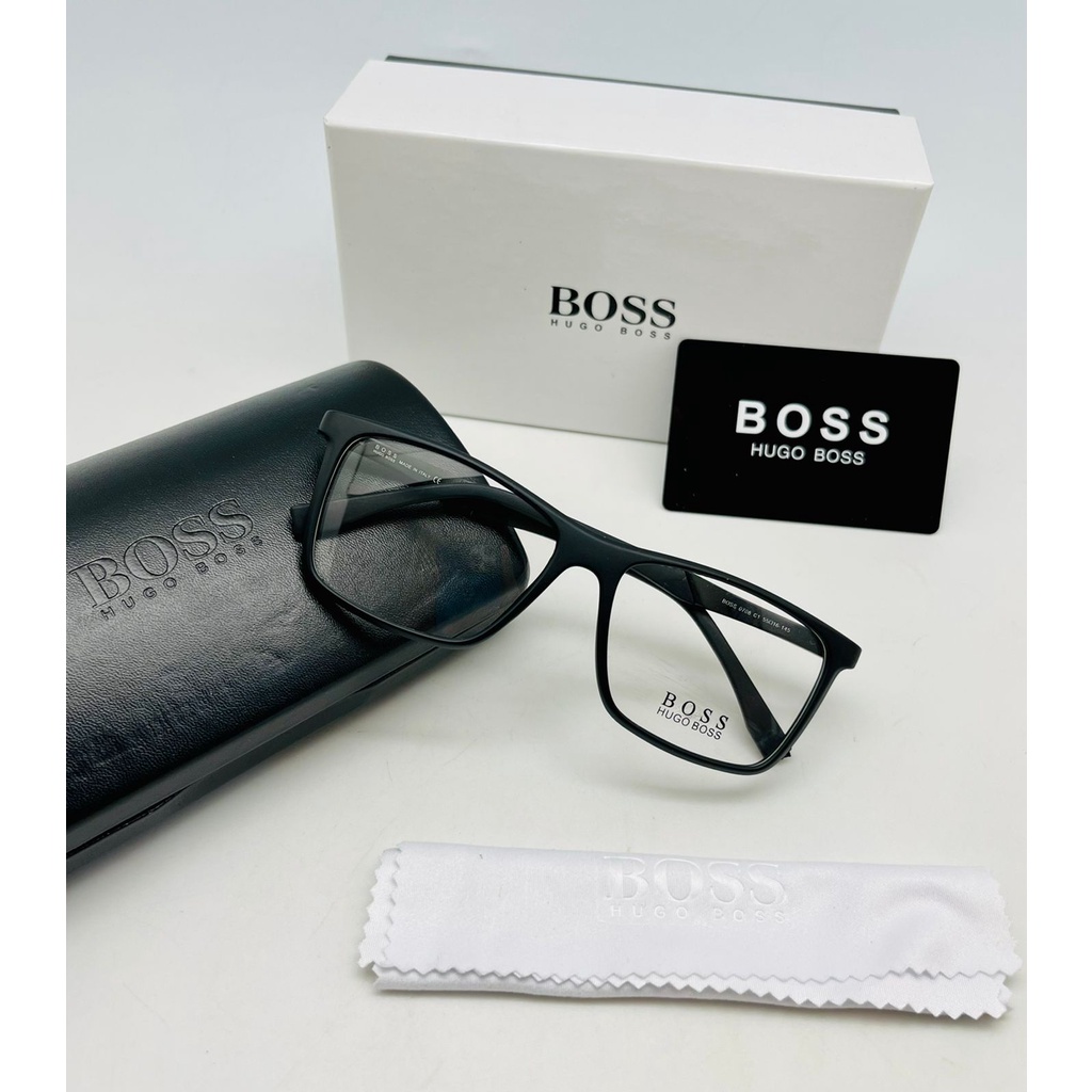 NEW FRAME KACAMATA HUGO BOSS 0708 BLACK DOFF FULLSET