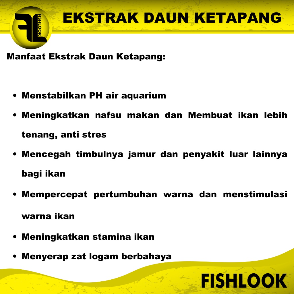 Ekstrak Daun Ketapang Asli Aquarium Perawatan Ikan Hias 500 ML PEKAT