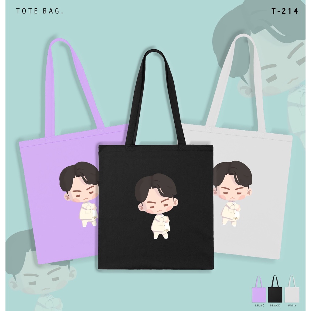 Totebag kanvas Bergambar B-T-S / Tas Les / Tas Wanita