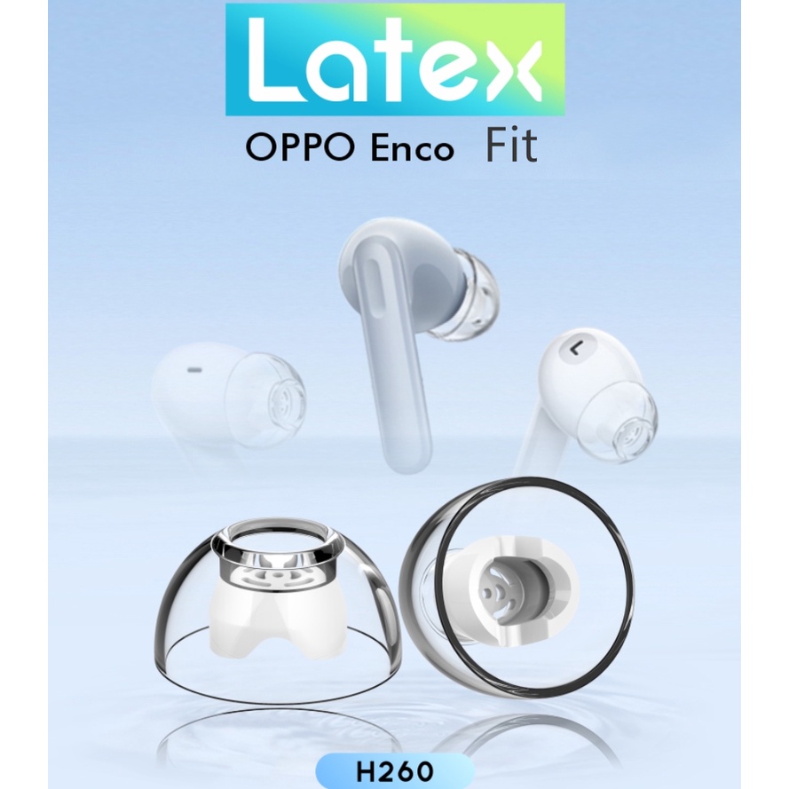 Feaulle Latex H260 OPPO Enco Eartips Penutup Telinga Bahan Silikon Untuk Samsung Huawei OPPO Encox2 Wireless Bluetooth