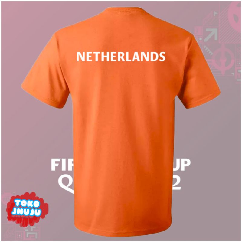 Baju Kaos Piala Dunia World Cup 2022 Team Netherlands DEPAN BELAKANG