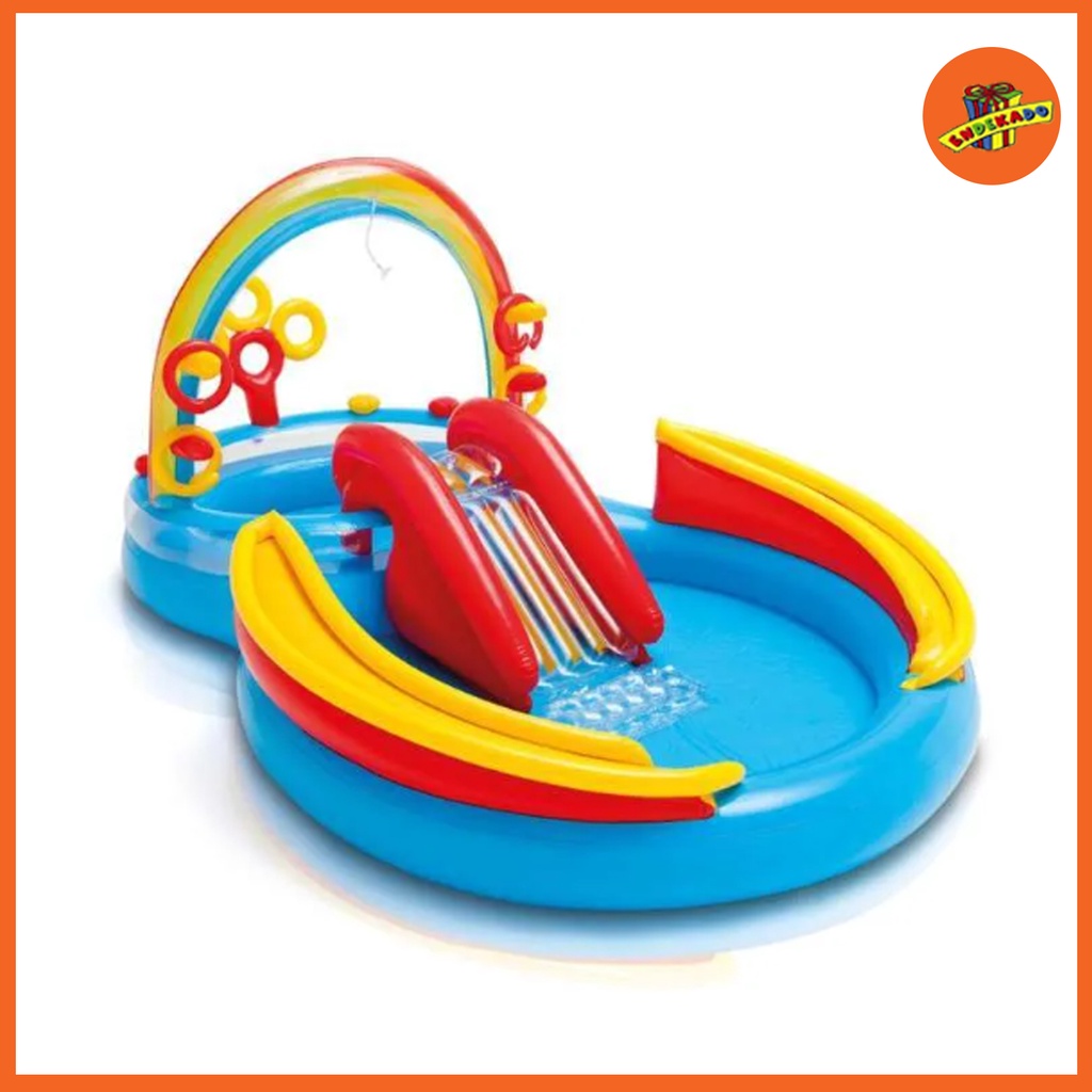 INTEX Kolam Renang Rainbow Ring Play Center 57453 - Kolam Karet