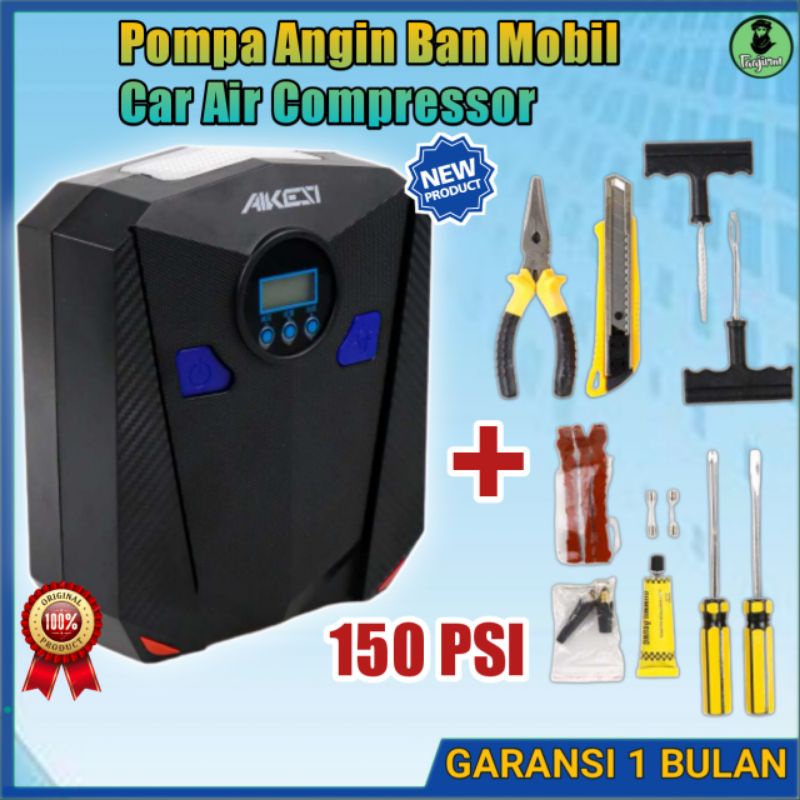 PROMO Inflator Pompa Angin Ban Mobil Car Air Compressor AIKESI AKS 7RRS09BK
