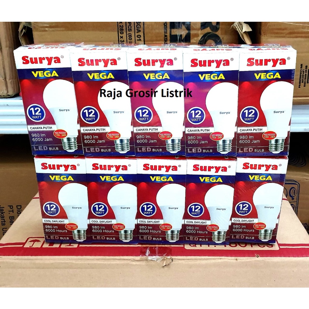 Paket Reseller 10 Pcs Lampu LED Surya Vega 12 Watt Bohlam LED