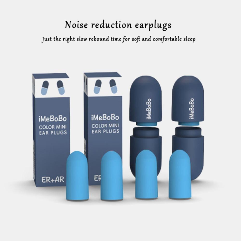 Populer 4pasang Penyumbat Telinga Anti Mendengkur Pekerja indoor Tidur Rebound Lambat Anti Bising