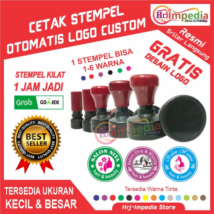 

Cetak Stempel Otomatis Warna Bentuk Bulat Cetak Stempel 1-5 Warna
